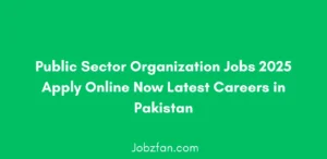 Public Sector Organization Jobs 2025 Apply Online Now Latest Careers in Pakistan